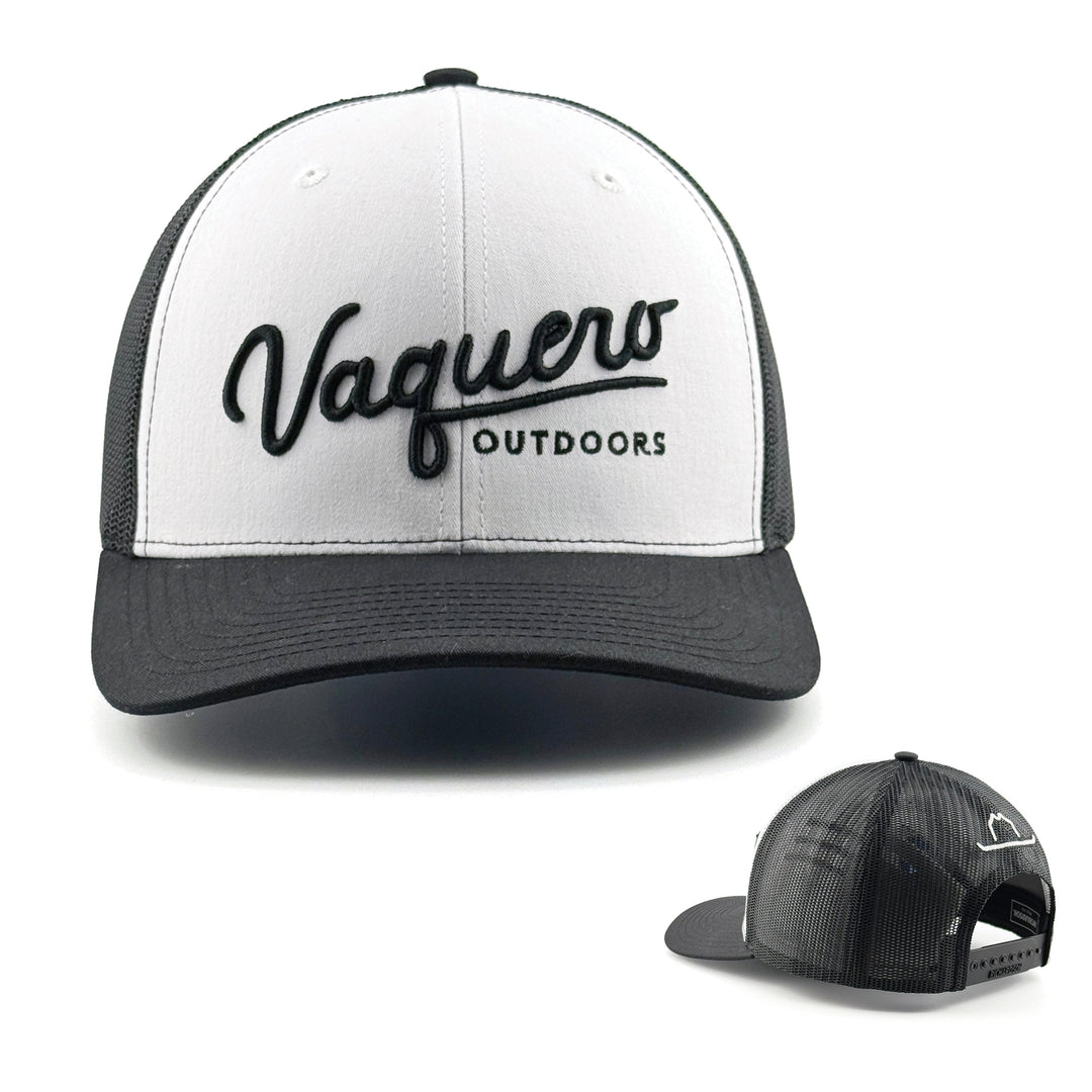 Vaquero Script Trucker Alt White & Black