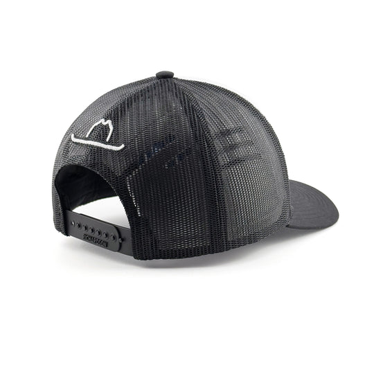 Vaquero Script Trucker Alt White & Black