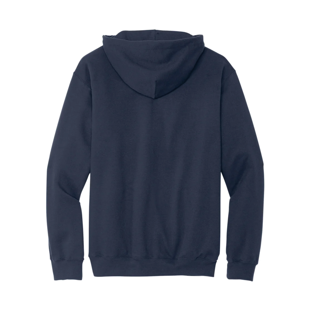 Script Hoodie Sunrise on Navy Blazer