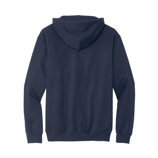 Script Hoodie Sunrise on Navy Blazer