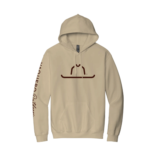 Hat & Sleeve Logo Hoodie Espresso on Sand