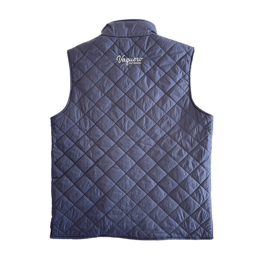 HAT & Script Quilted Vest Navy